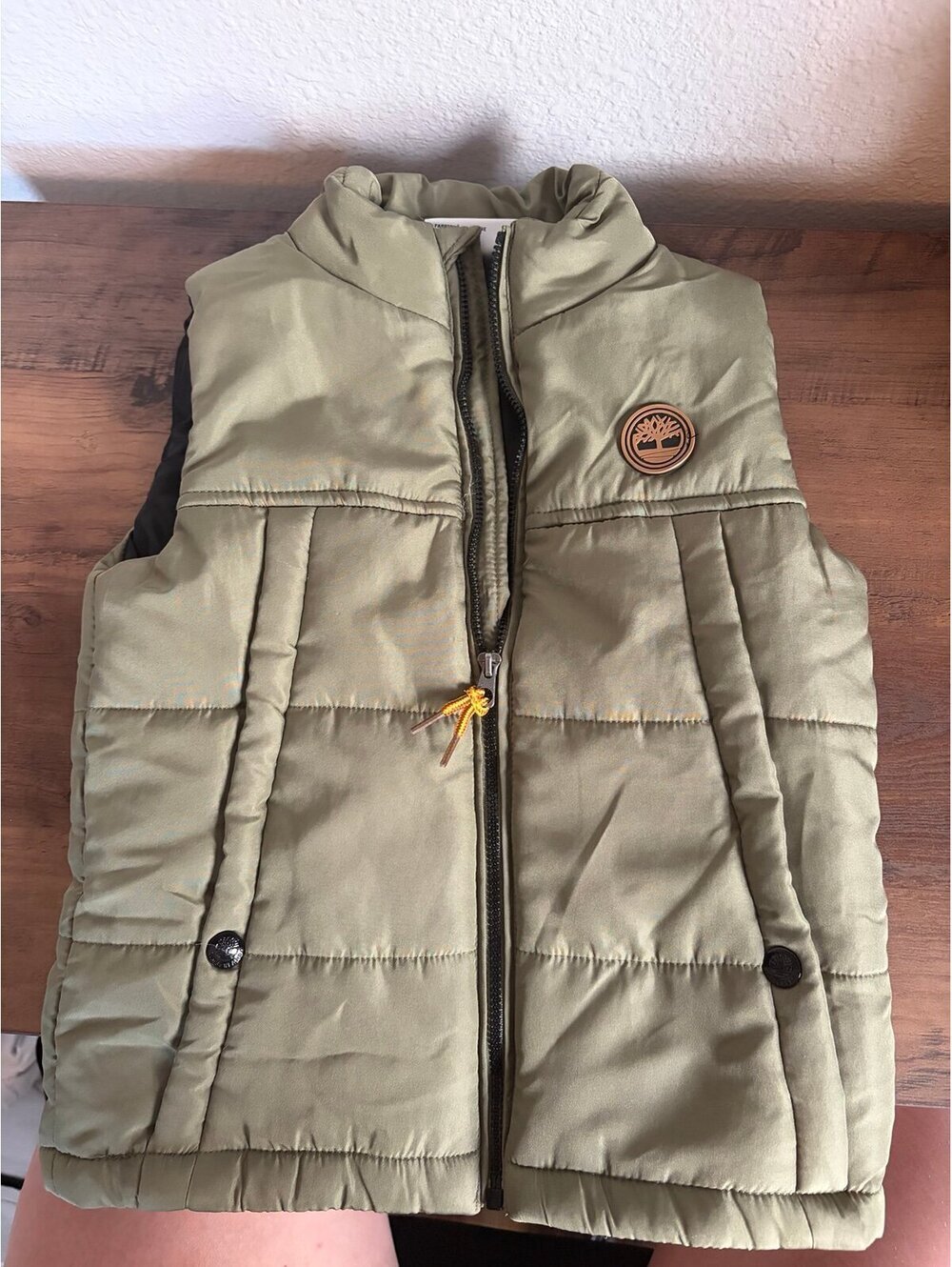 Youth Timberland Green Puffer Vest size 3T.